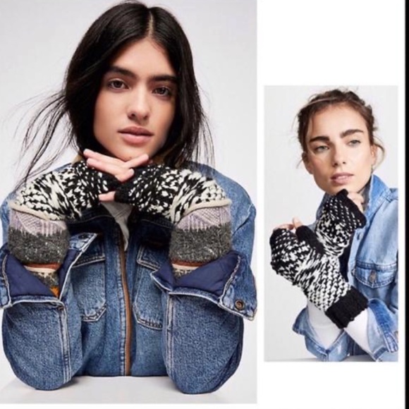 Free People Keep Knit Cozy Fingerless Gloves - Picture 5 of 9